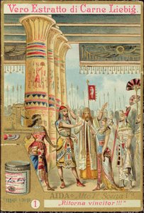 第1幕の場面、オペラ「アイーダ」の場面v、ジュゼッペヴェルディ（1813-1901） 作： Unbekannt Unbekannt